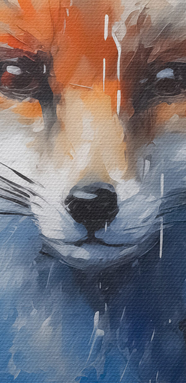 Schilderij van een vos Schilderij van een vos