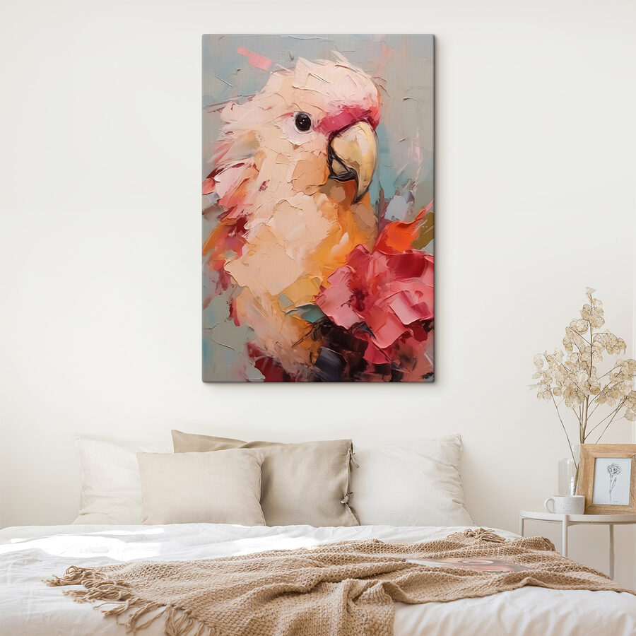 Schilderij van een papegaai
