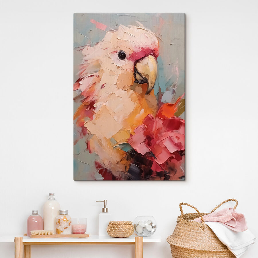 Schilderij van een papegaai