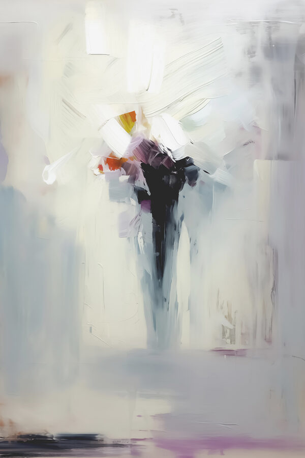 Schilderij van een boeket bloemen Schilderij van een boeket bloemen