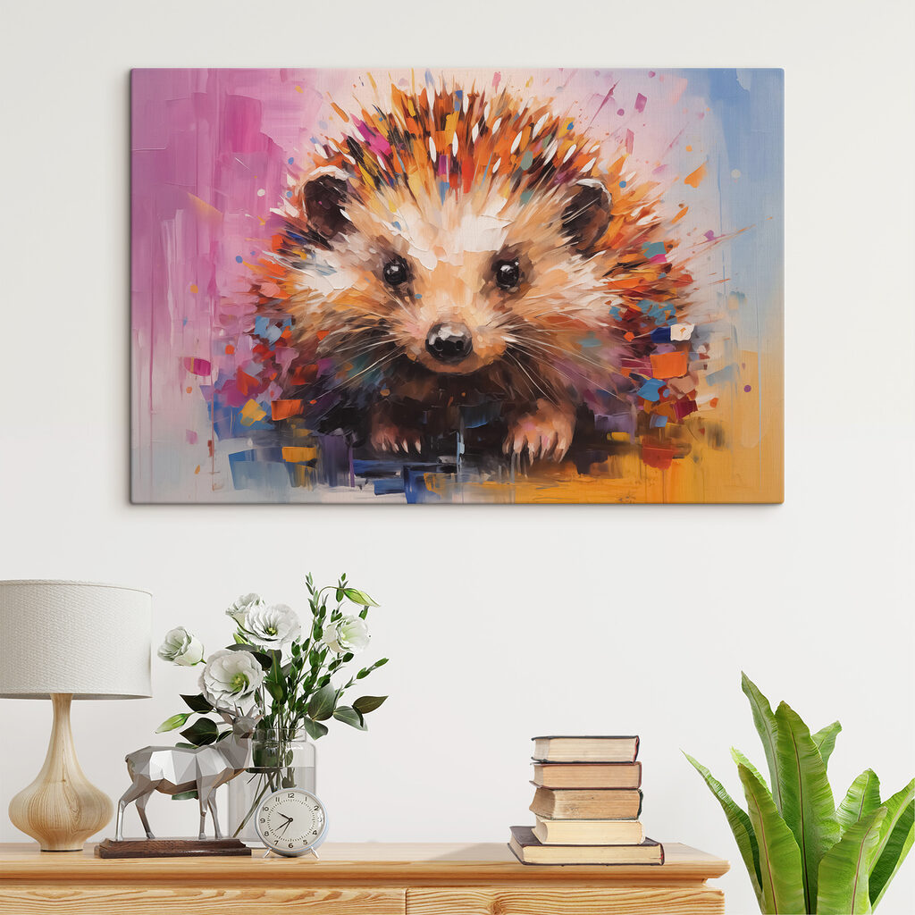 Painting of a hedgehog