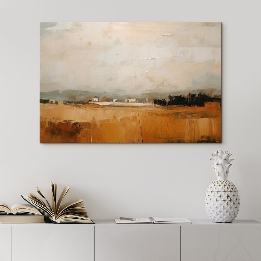 Schilderij van een landschap Schilderij van een landschap