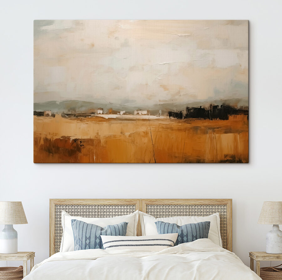Schilderij van een landschap Schilderij van een landschap