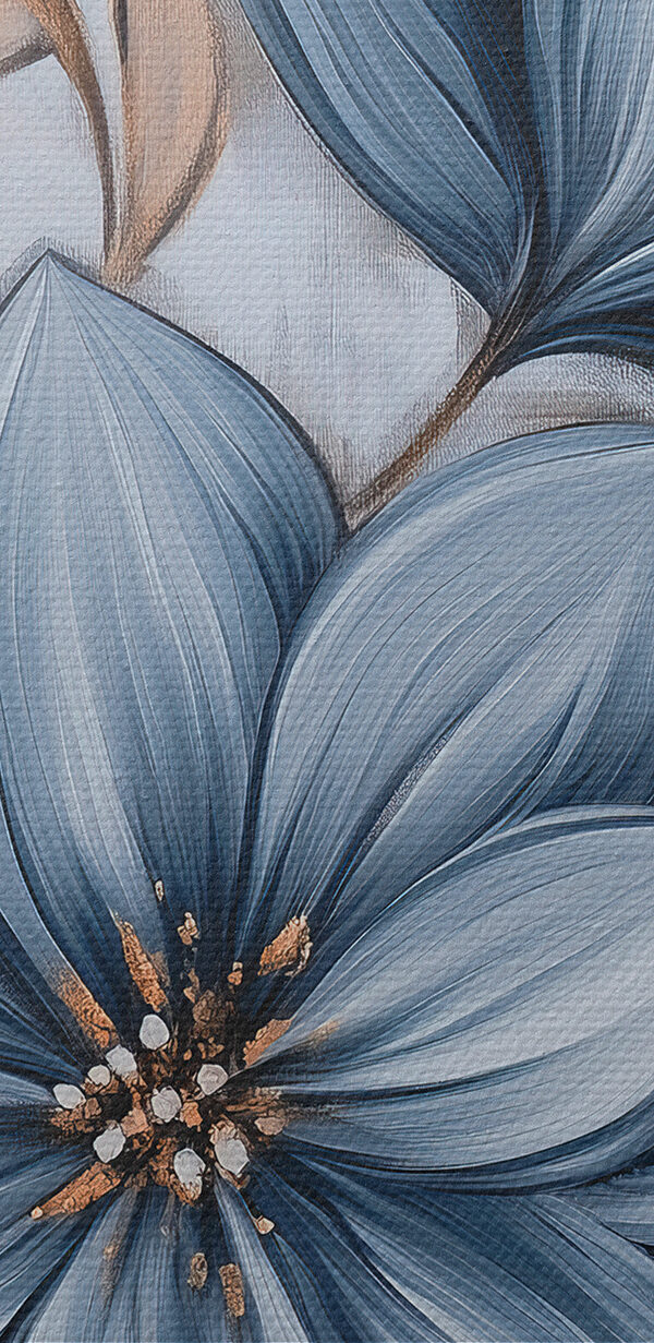 Schilderij van bloemen en bladeren Schilderij van bloemen en bladeren