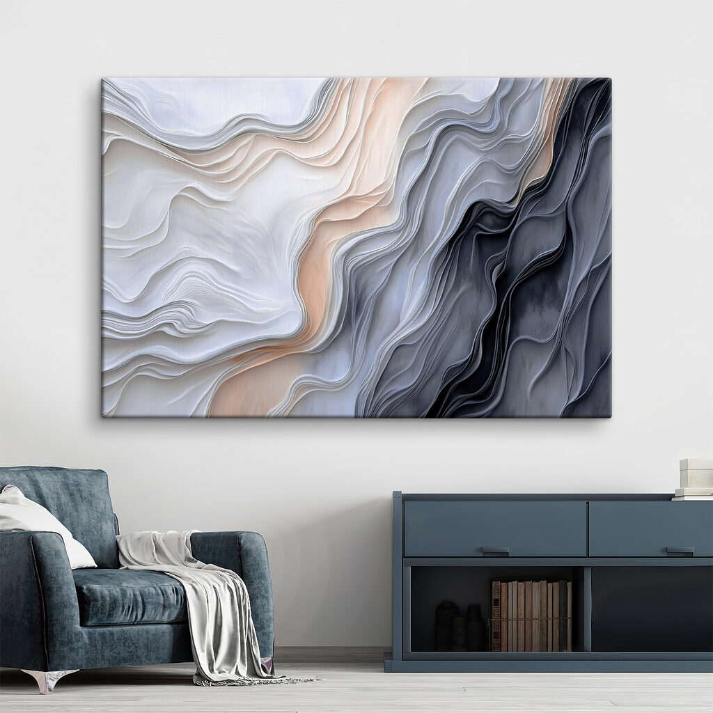 White and grey wavy lines White and grey wavy lines