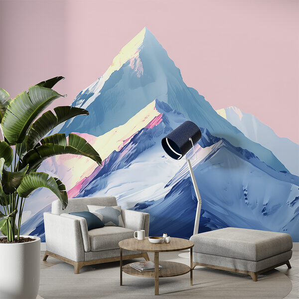 Berg met sneeuw op de top Berg met sneeuw op de top