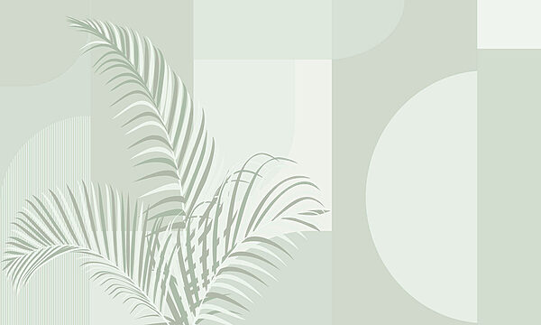 Elegante palmbladeren met zachte tinten. Elegante palmbladeren met zachte tinten.