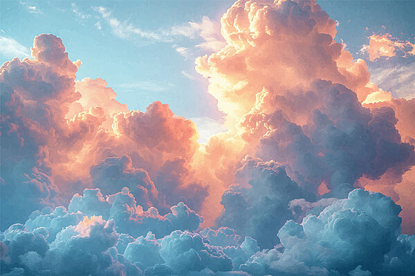 Blauwe lucht met wolken Blauwe lucht met wolken