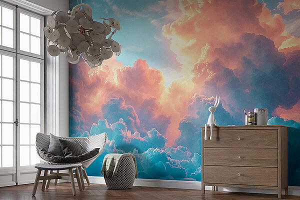 Blauwe lucht met wolken Blauwe lucht met wolken