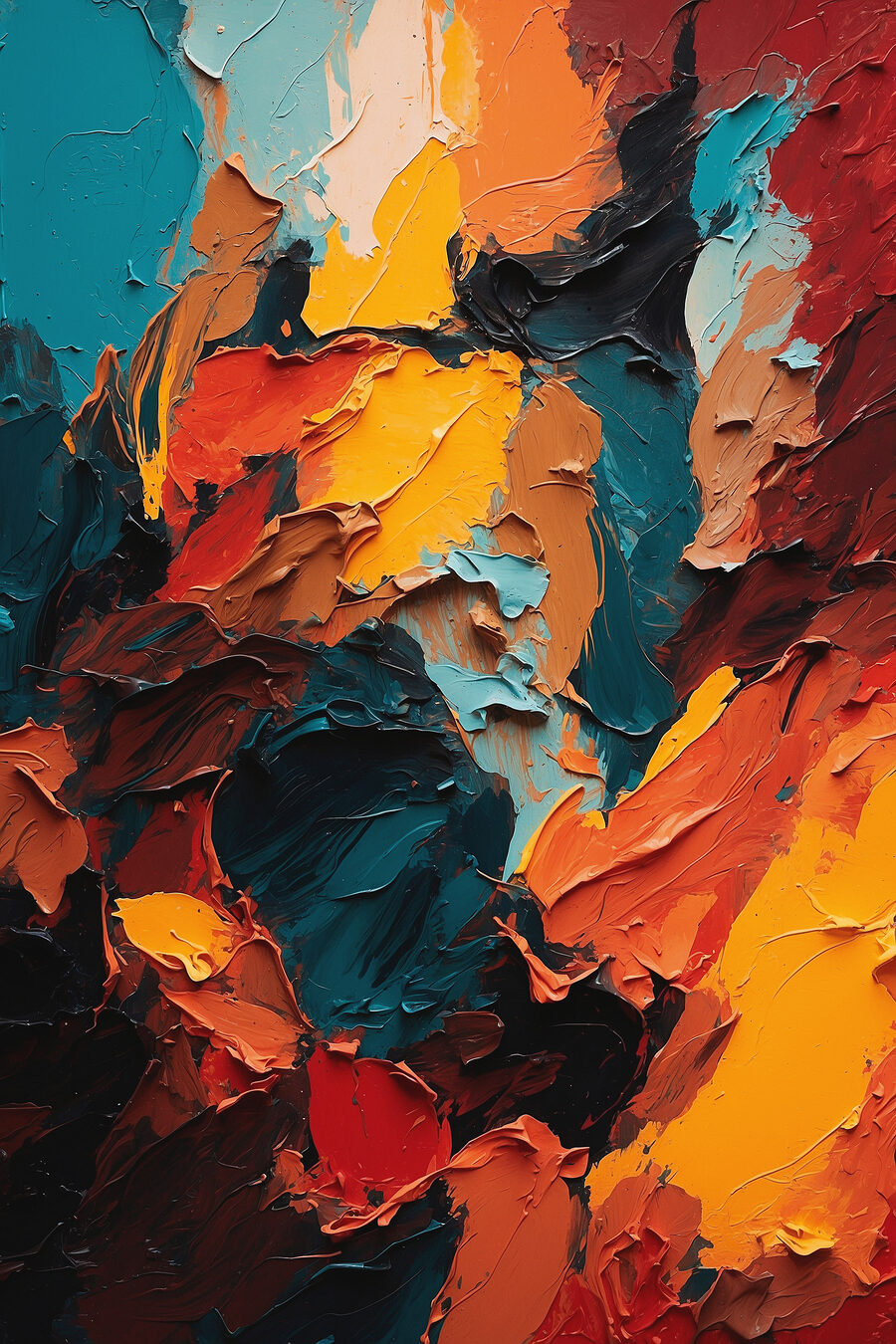 Close-up van een schilderij