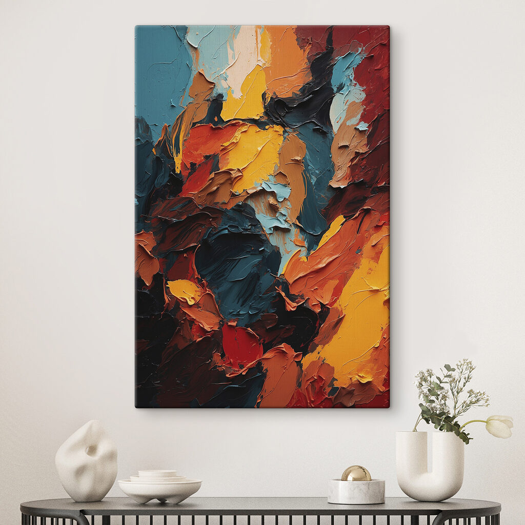 Close up of a painting