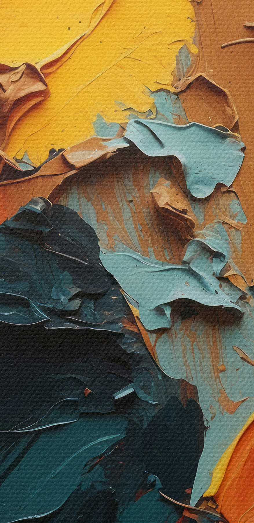 Close-up van een schilderij
