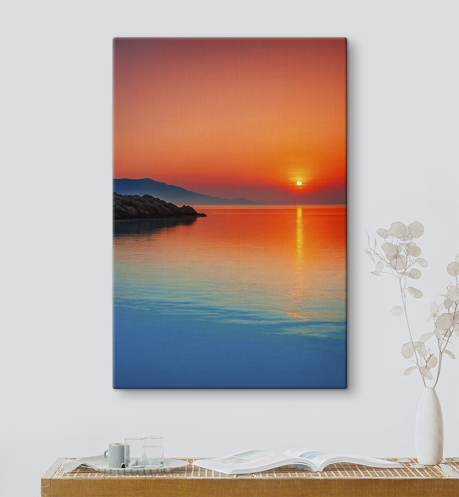Zonsondergang boven water