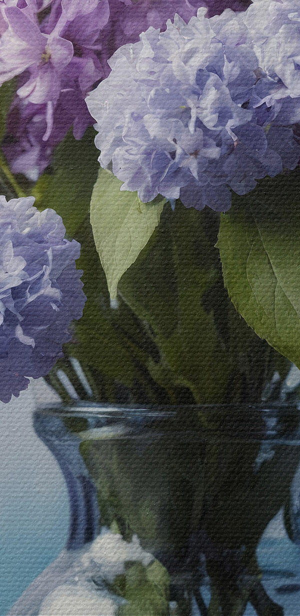 Vaas met paarse bloemen Vaas met paarse bloemen