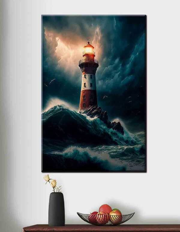 Vuurtoren in de oceaan Vuurtoren in de oceaan