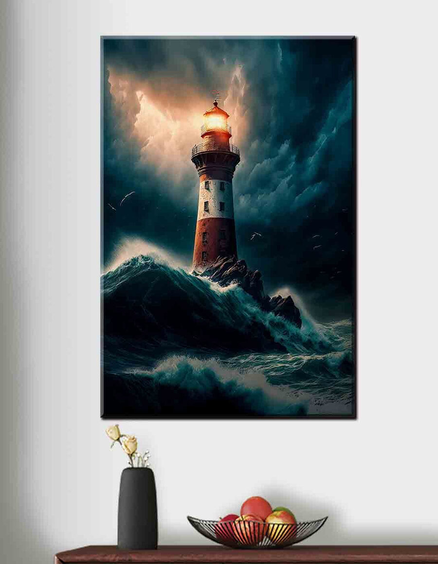 Vuurtoren in de oceaan