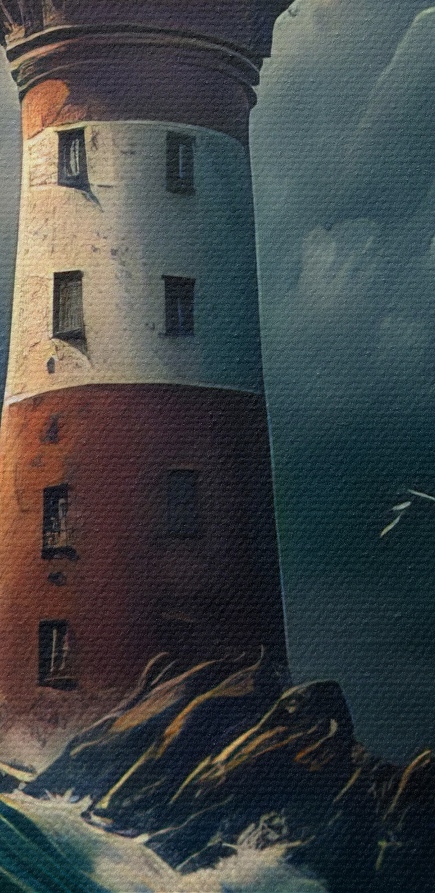 Vuurtoren in de oceaan
