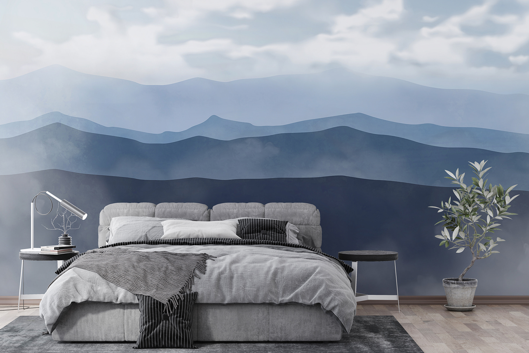 Mountain range with clouds Mountain range with clouds