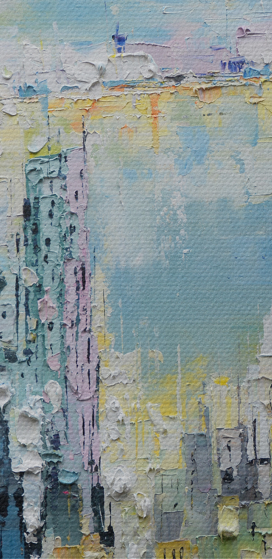 Schilderij van een stad