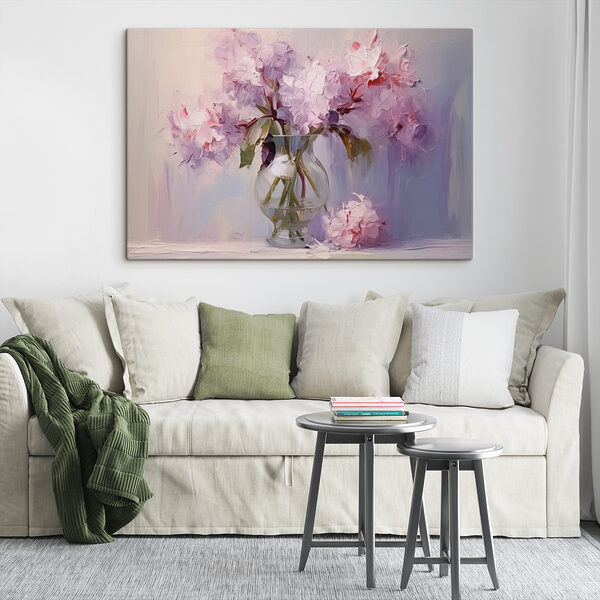 Schilderij van bloemen in een vaas Schilderij van bloemen in een vaas