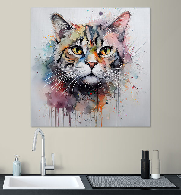 Schilderij van een kat Schilderij van een kat