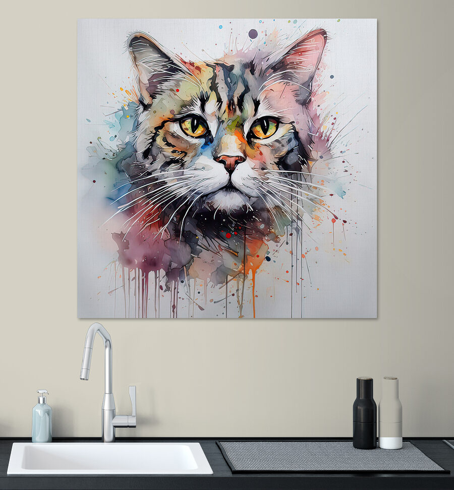 Schilderij van een kat