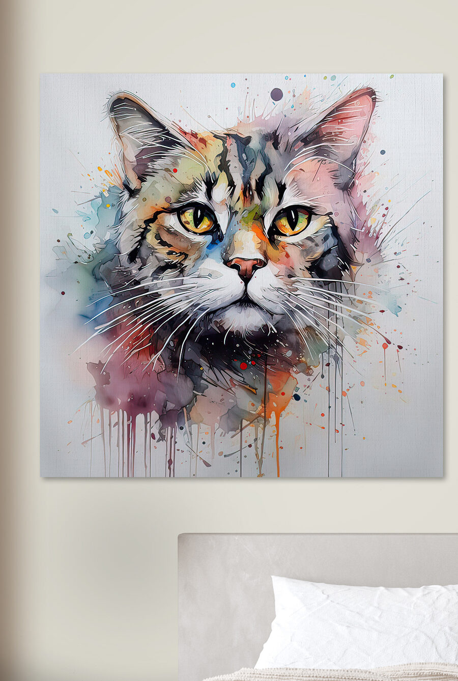 Schilderij van een kat