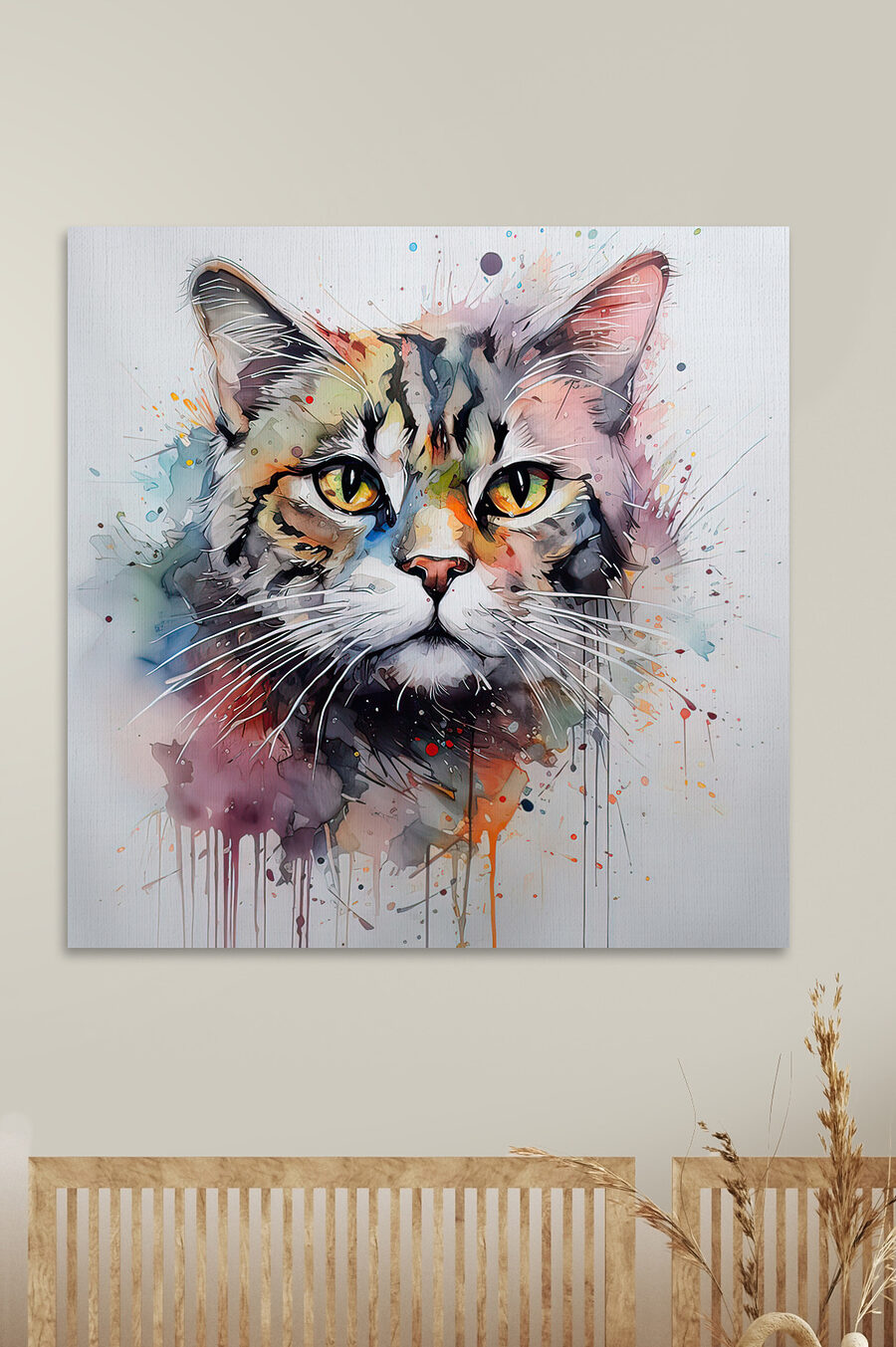 Schilderij van een kat