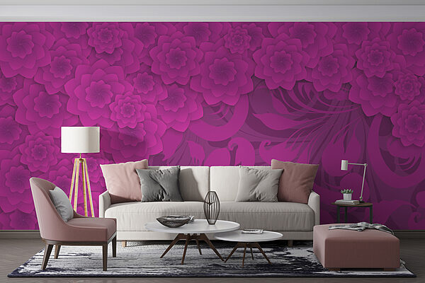 Purple and pink floral background