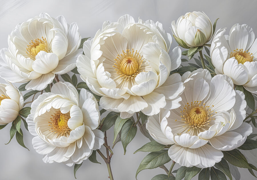 Groep witte bloemen