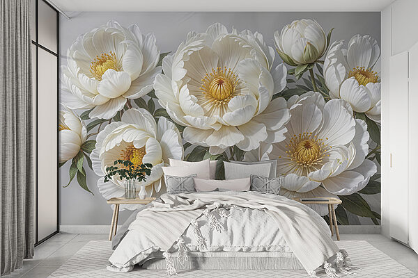 Groep witte bloemen Groep witte bloemen