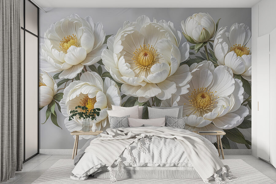 Groep witte bloemen