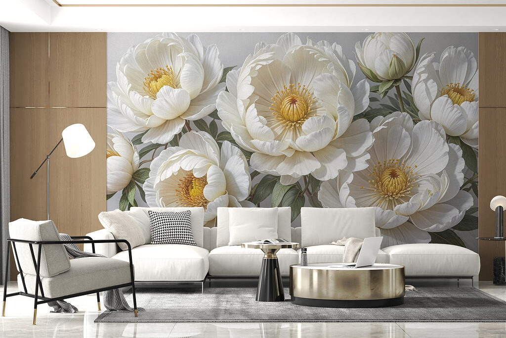 Group of white flowers Group of white flowers