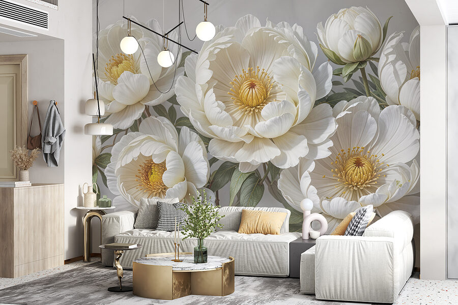 Groep witte bloemen