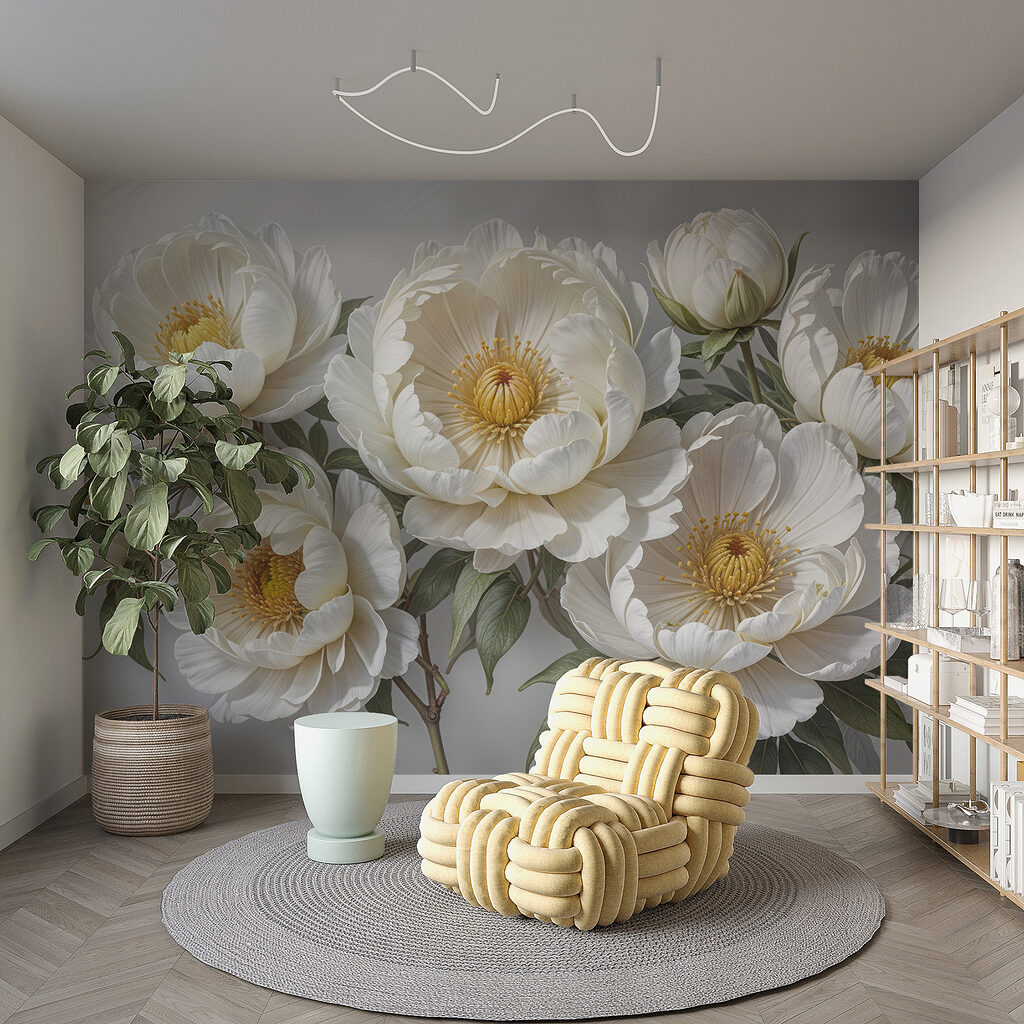 Group of white flowers Group of white flowers