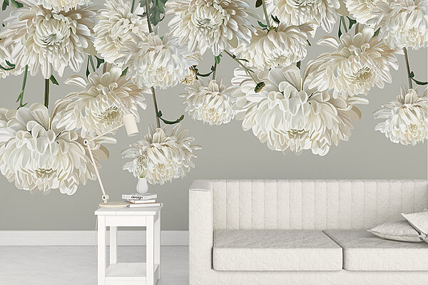 Groep witte bloemen Groep witte bloemen