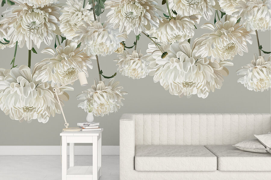 Groep witte bloemen