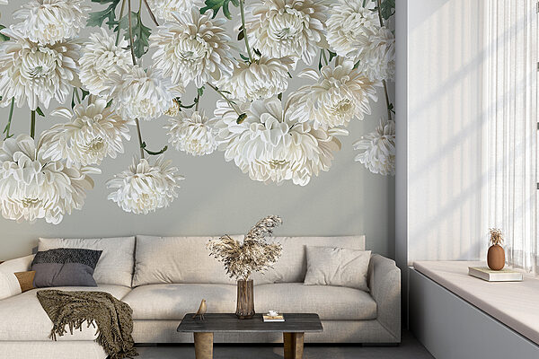 Groep witte bloemen Groep witte bloemen