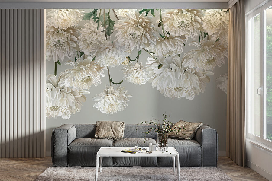Groep witte bloemen