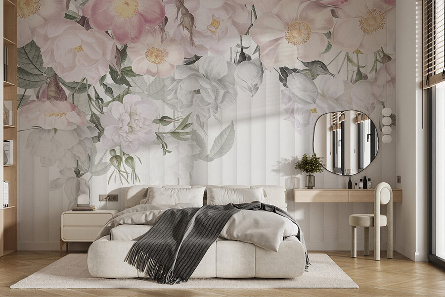 Groep bloemen op witte achtergrond
