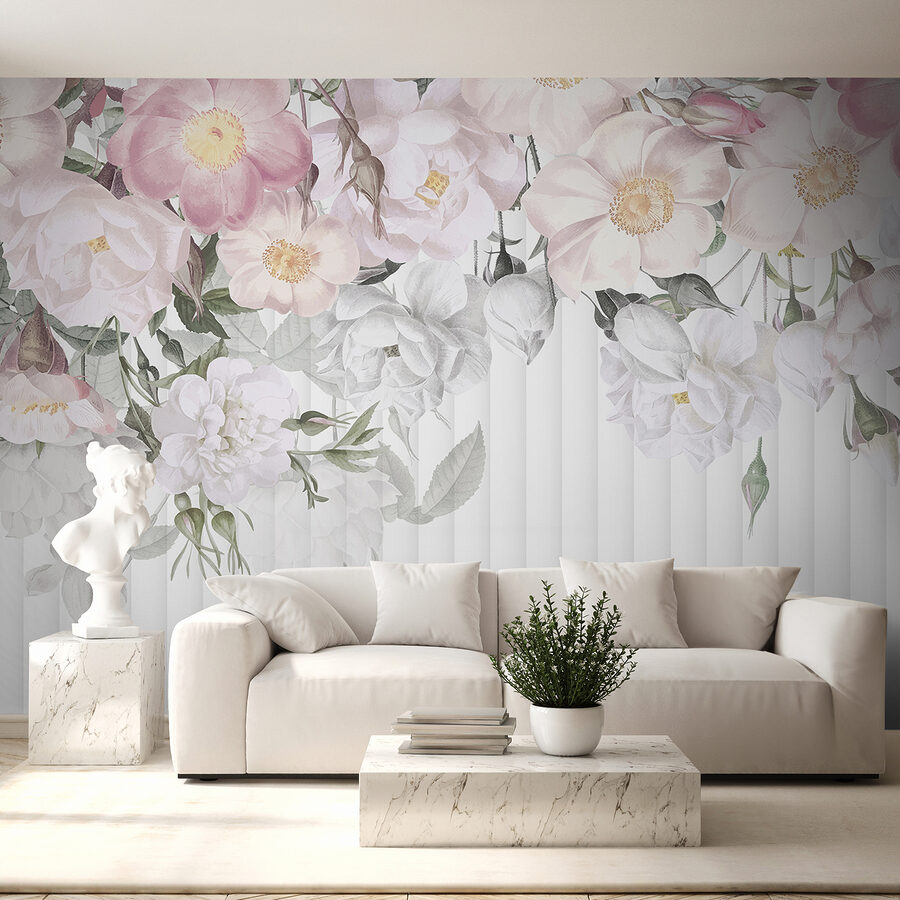 Groep bloemen op witte achtergrond