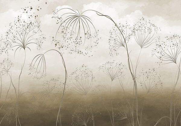 Etherisch landschap van delicate bloemen Etherisch landschap van delicate bloemen