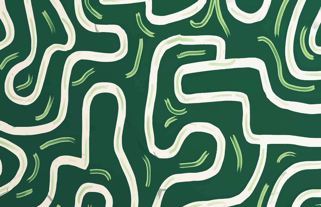 Groen en wit doolhof Groen en wit doolhof