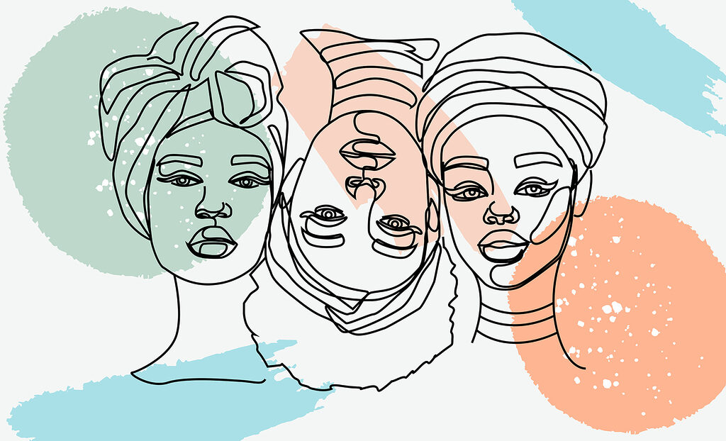 Groep vrouwen’gezichten Groep vrouwen’gezichten
