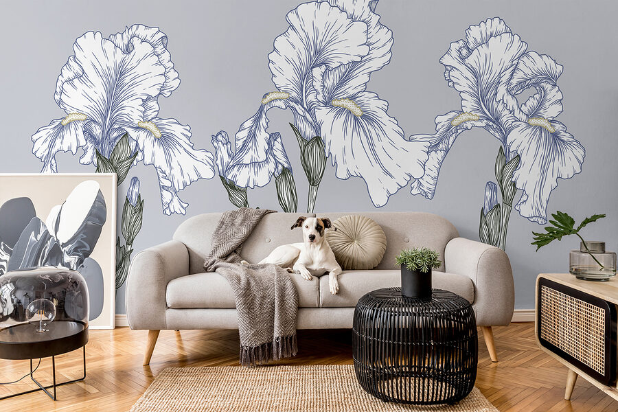 Groep witte bloemen Groep witte bloemen