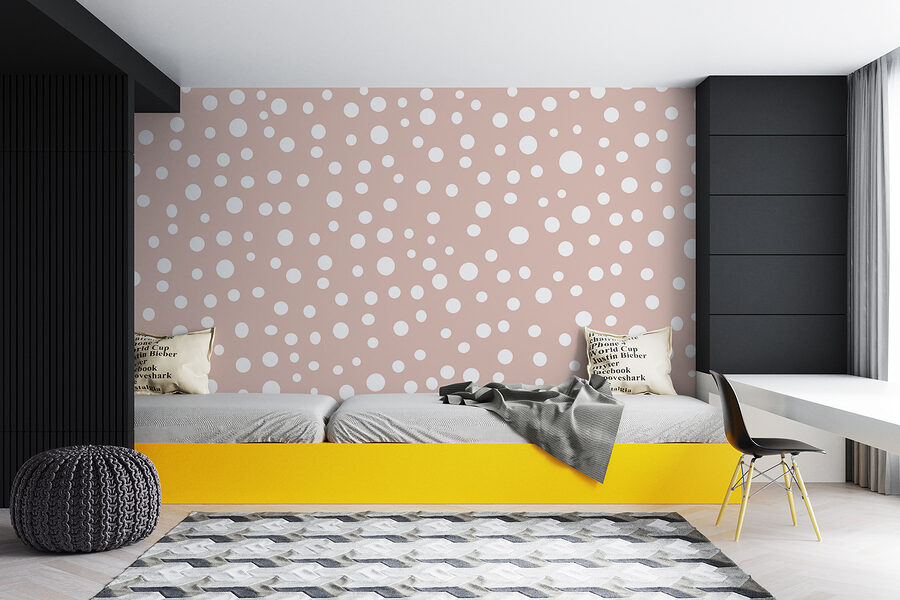 Roze en wit stippenpatroon