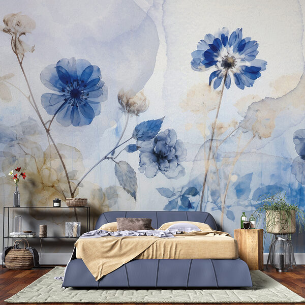 Blauwe en witte bloemen Blauwe en witte bloemen