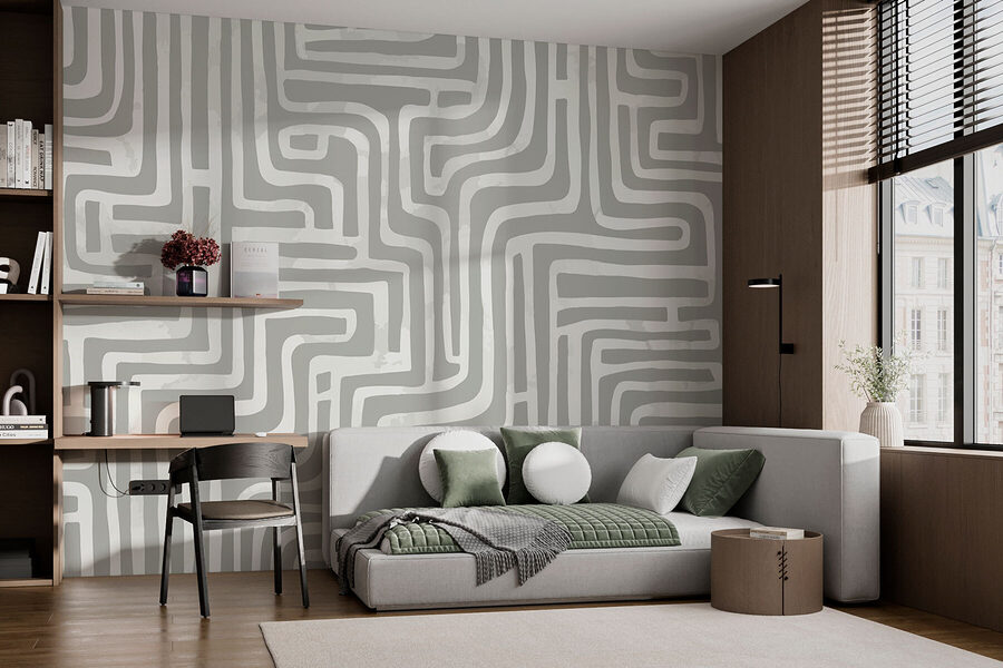 Grey and white maze Grey and white maze