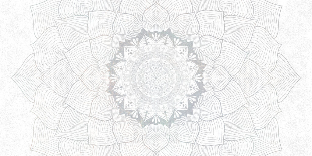 Witte en grijze mandala Witte en grijze mandala