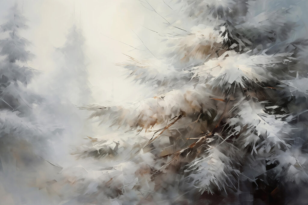 Besneeuwde boomtakken Besneeuwde boomtakken